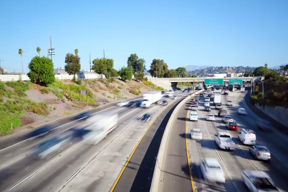 Interstate 5 freeway in Los Angeles, California.